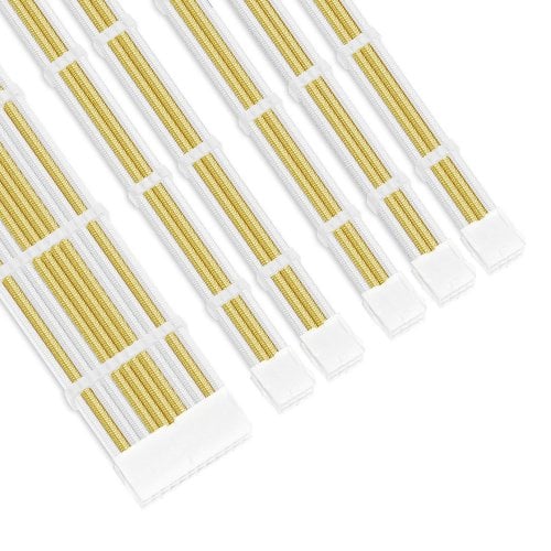 Набор кастомных кабелей питания EVOLVE Custom Extension PSU Cable Kit 0.3m (EV-EPSUMF-03GOLD) Gold купить в Украине | Telemart фото