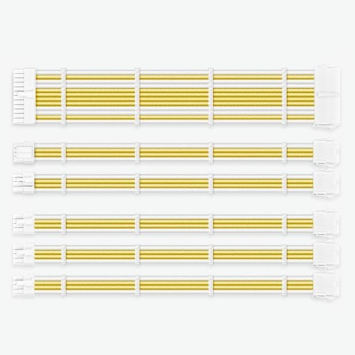 Набор кастомных кабелей питания EVOLVE Custom Extension PSU Cable Kit 0.3m (EV-EPSUMF-03GOLD) Gold купить в Украине | Telemart фото