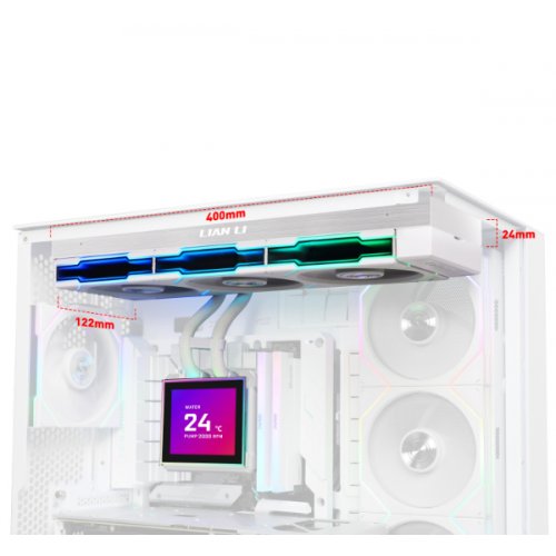 Готова СВО Lian Li HydroShift II LCD-S 360TL FLEX (G89.GHS2LCDS36TFW.00) White купити в Україні | Telemart фото