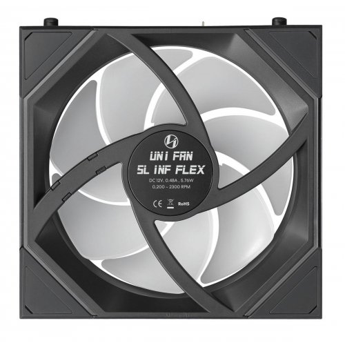 Кулер для корпуса Lian Li Uni Fan SL-INF Flex Wireless 120 Reverse (G9F.12RSLIN1F1B.00) Black купить в Украине | Telemart фото