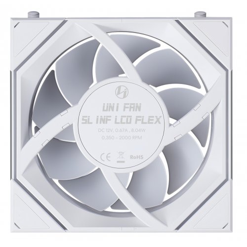 Кулер для корпуса Lian Li Uni Fan SL-INF LCD Flex Wireless 120 (G9F.12SLIND1F1W.00) White купить в Украине | Telemart фото