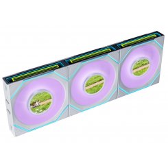 Набор кулеров для корпуса Lian Li Uni Fan SL-INF LCD Flex Wireless 120 3 in 1 Reverse (G9F.12RSLIND1F3W.00) White