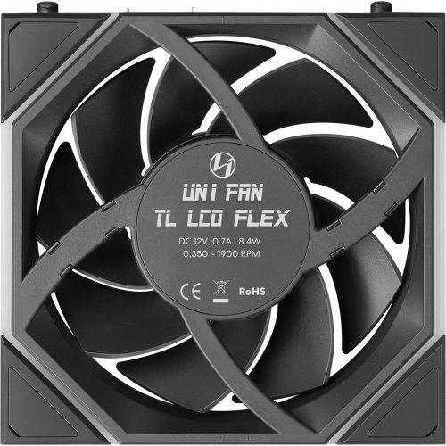 Кулер для корпуса Lian Li Uni Fan TL LCD Flex Wireless 120 Reverse (G9F.12RTLLCD1F1B.00) Black купить в Украине | Telemart фото
