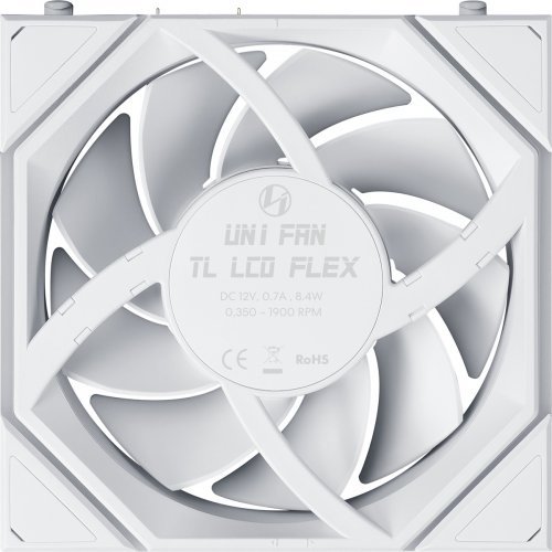 Кулер для корпуса Lian Li Uni Fan TL LCD Flex Wireless 120 Reverse (G9F.12RTLLCD1F1W.00) White купить в Украине | Telemart фото