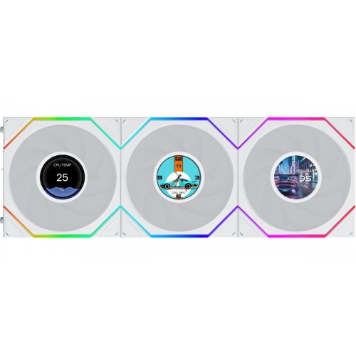 Набор кулеров для корпуса Lian Li Uni Fan TL LCD Flex Wireless 120 3 in 1 (G9F.12TLLCD1F3B.00) Black купить в Украине | Telemart фото