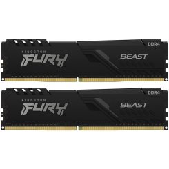 Озу Kingston DDR4 16GB (2x8GB) 3200Mhz FURY Beast Black (KF432C16BBK2/16) (Восстановлено продавцом, 902717)
