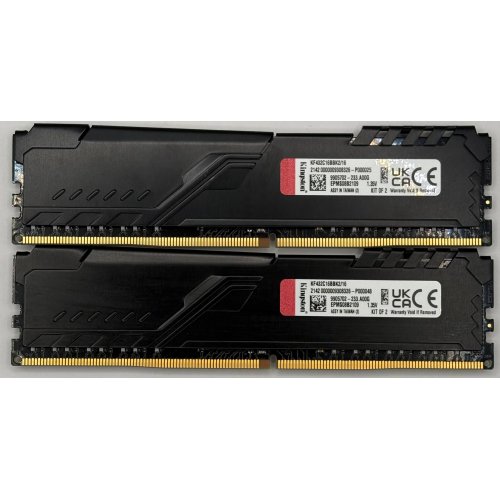 Озп Kingston DDR4 16GB (2x8GB) 3200Mhz FURY Beast Black (KF432C16BBK2/16) (Відновлено продавцем, 902718) купити в Україні | Telemart фото