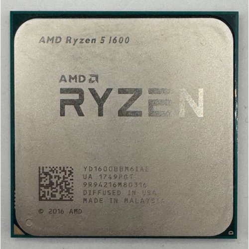 Процесор AMD Ryzen 5 1600 3.2(3.6)GHz sAM4 Tray (YD1600BBM6IAE) (Відновлено продавцем, 903056) купити в Україні | Telemart фото