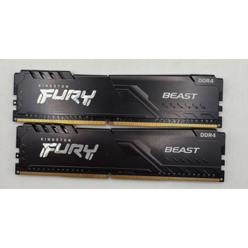 Озу Kingston DDR4 16GB (2x8GB) 2666Mhz FURY Beast Black (KF426C16BBK2/16) (Восстановлено продавцом, 903057) купить в Украине | Telemart фото