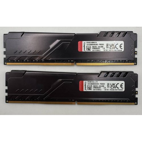 Озу Kingston DDR4 16GB (2x8GB) 2666Mhz FURY Beast Black (KF426C16BBK2/16) (Восстановлено продавцом, 903057) купить в Украине | Telemart фото