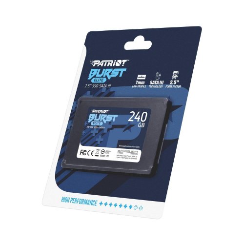 Уцінка ssd-диск Patriot Burst Elite 3D NAND TLC 240GB 2.5" (PBE240GS25SSDR) (Сліди використання, 903313) купити в Україні | Telemart фото