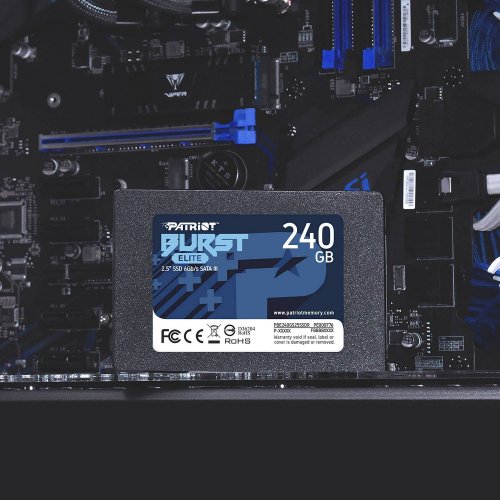 Уцінка ssd-диск Patriot Burst Elite 3D NAND TLC 240GB 2.5" (PBE240GS25SSDR) (Сліди використання, 903313) купити в Україні | Telemart фото