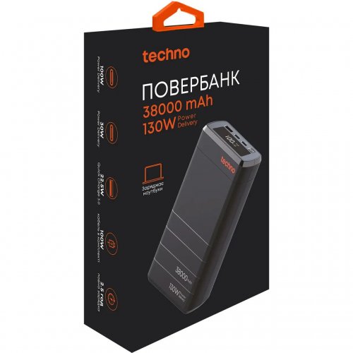 Powerbank Techno PDC130 38000mAh 130W Black купити в Україні | Telemart фото