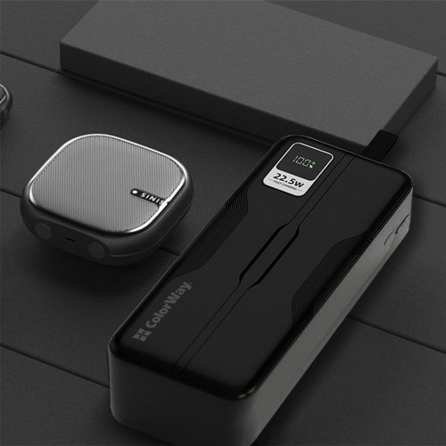 Уцінка powerbank ColorWay 50000mAh Digital Display 22.5W (CW-PB500LPC5BK-PDD) Black (Пошкоджено пакування, 903342) купити в Україні | Telemart фото