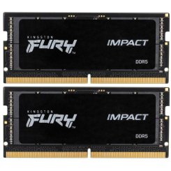 Озу Kingston SODIMM DDR5 32GB (2x16GB) 4800Mhz FURY Impact Black (KF548S38IBK2-32) (Восстановлено продавцом, 903353)