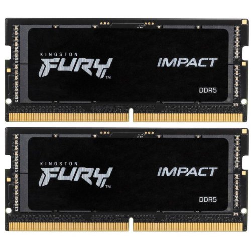 Озу Kingston SODIMM DDR5 32GB (2x16GB) 4800Mhz FURY Impact Black (KF548S38IBK2-32) (Восстановлено продавцом, 903353) купить в Украине | Telemart фото