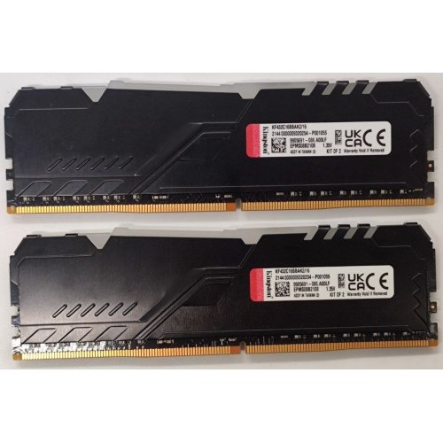 Озп Kingston DDR4 16GB (2x8GB) 3200Mhz FURY Beast RGB Black (KF432C16BBAK2/16) (Відновлено продавцем, 903354) купити в Україні | Telemart фото