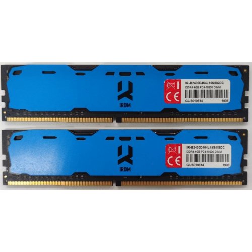 Озу GoodRAM DDR4 8GB (2x4GB) 2400Mhz IRDM Blue (IR-B2400D464L15S/8GDC) (Восстановлено продавцом, 903360) купить в Украине | Telemart фото