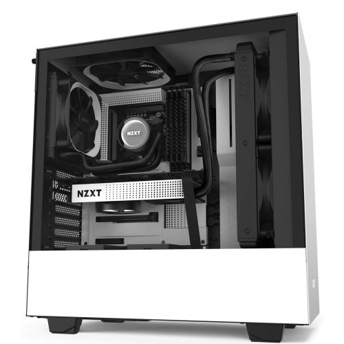 Корпус NZXT H510 Tempered Glass (CA-H510B-W1) Matte Black/White (Восстановлено продавцом, 903377) купить в Украине | Telemart фото