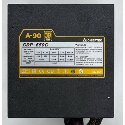 Блок питания CHIEFTEC A-90 650W (GDP-650C) (Восстановлено продавцом, 903394) купить в Украине | Telemart фото