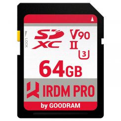 Карта пам'яті GoodRAM SDXC IRDM Pro 64GB Class 10 UHS II V90 U3 (IRP-S9B0-0640R11)