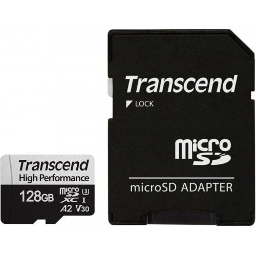 Карта пам'яті Transcend microSDXC Ultra Performance 340S 128GB UHS-I U3 V30 A2 (з адаптером) (TS128GUSD340S) купити в Україні | Telemart фото