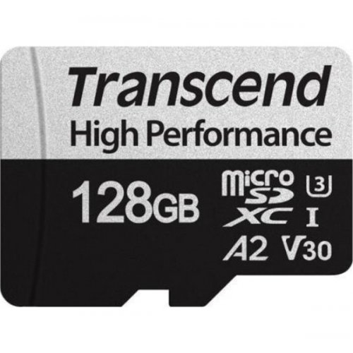 Карта пам'яті Transcend microSDXC Ultra Performance 340S 128GB UHS-I U3 V30 A2 (з адаптером) (TS128GUSD340S) купити в Україні | Telemart фото