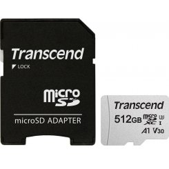 Карта пам'яті Transcend microSDXC 300S 512GB UHS-I U3 V30 A1 (з адаптером) (TS512GUSD300S-A)