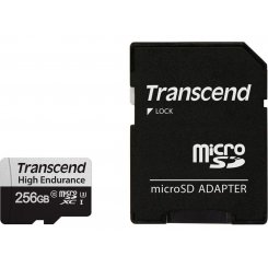 Карта памяти Transcend microSDXC High Endurance 256GB Class 10 UHS-I U3 (з адаптером) (TS256GUSD350V)