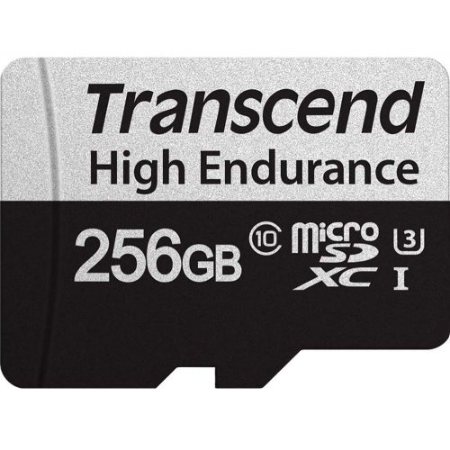 Карта памяти Transcend microSDXC High Endurance 256GB Class 10 UHS-I U3 (з адаптером) (TS256GUSD350V) купить в Украине | Telemart фото