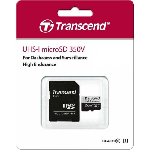 Карта памяти Transcend microSDXC High Endurance 256GB Class 10 UHS-I U3 (з адаптером) (TS256GUSD350V) купить в Украине | Telemart фото
