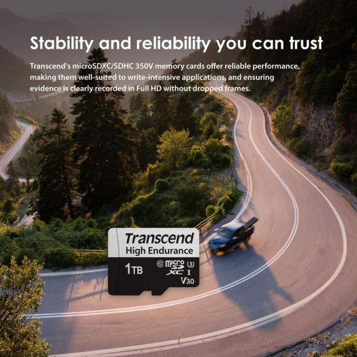 Карта памяти Transcend microSDXC High Endurance 256GB Class 10 UHS-I U3 (з адаптером) (TS256GUSD350V) купить в Украине | Telemart фото