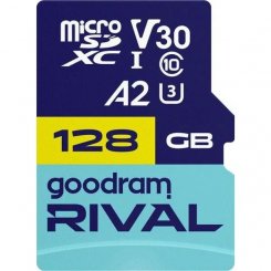 Карта памяти GoodRAM microSDXC Rival 128GB UHS-I U3 V30 A2 (з адаптером) (GGSM2AA-1280R12)