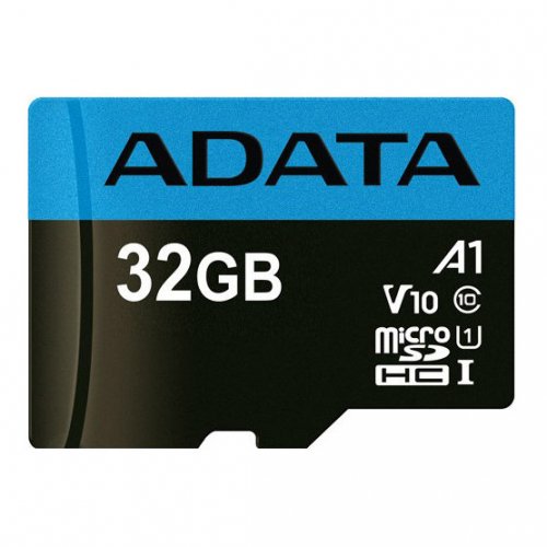 Карта памяти ADATA microSDHC Premier 32GB Class 10 UHS-I (з адаптером) (AUSDH32GUICL10A1-RA1) купить в Украине | Telemart фото
