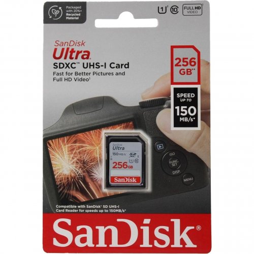 Карта пам'яті SanDisk SDXC Ultra 256GB Class 10 UHS-I U1 (SDSDUNC-256G-GN6IN) купити в Україні | Telemart фото