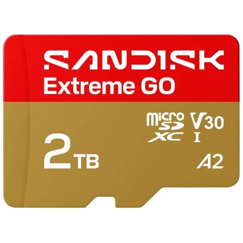 Карта памяти SanDisk microSDXC Extreme Go 2TB Class 10 UHS-I U3 A2 V30 (SDSQXGN-2T00-GN6MN) купить в Украине | Telemart фото