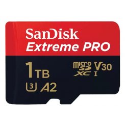 Карта пам'яті SanDisk microSDXC Extreme Pro 1TB Class 10 UHS-I V30 U3 A2 (з адаптером) (SDSQXCD-1T00-GN6MA)