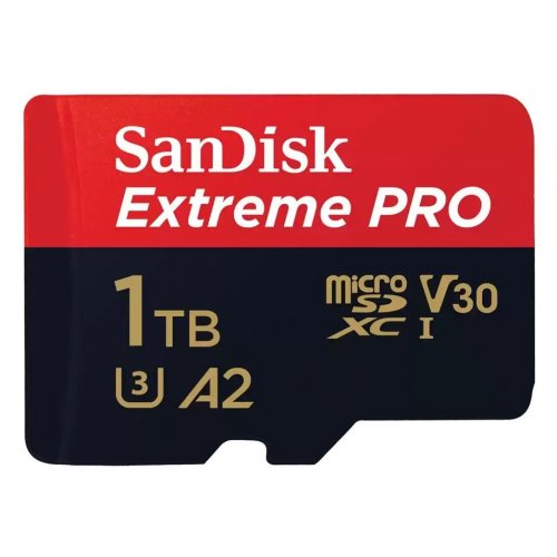 Карта пам'яті SanDisk microSDXC Extreme Pro 1TB Class 10 UHS-I V30 U3 A2 (з адаптером) (SDSQXCD-1T00-GN6MA) купити в Україні | Telemart фото