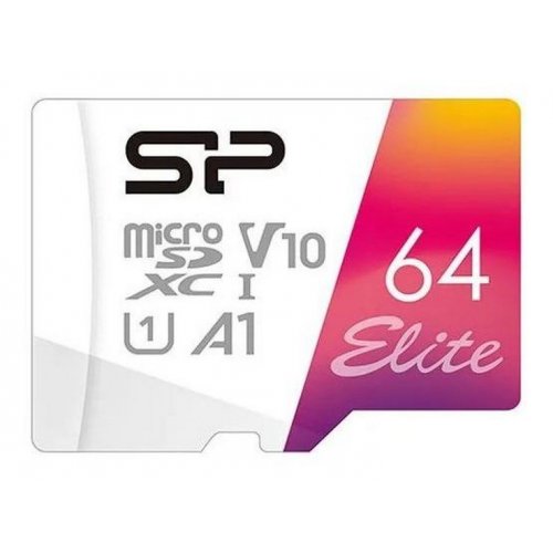 Карта пам'яті Silicon Power microSDXC Elite Color 64GB Class 10 UHS-I U1 A1 (SP064GBSTXBV1V20SP) купити в Україні | Telemart фото