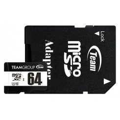 Карта памяти Team microSDXC Black 64GB Class 10 UHS-I U1 (з адаптером) (TUSDX64GCL10U03)