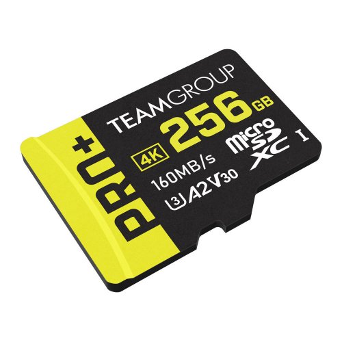 Карта памяти Team microSDXC Pro+ 256GB Class 10 UHS-I U3 V30 A2 (з адаптером) (TPPMSDX256GIA2V3003) купить в Украине | Telemart фото