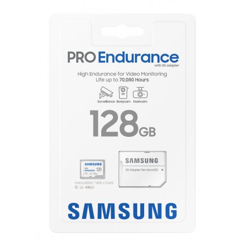 Карта памяти Samsung microSDXC PRO Endurance 128GB Class 10 UHS-I U3 V30 (з адаптером) (MB-MJ128KA/EU) купить в Украине | Telemart фото