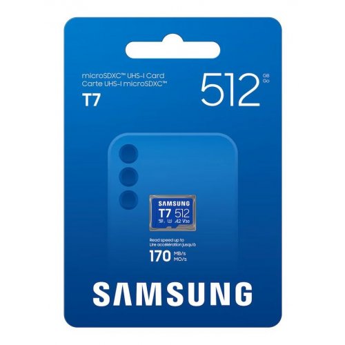 Карта пам'яті Samsung microSDXC T7 512GB Class 10 UHS-I U3 A2 V30 (MB-MB512T/WW) купити в Україні | Telemart фото