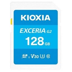 Карта памяти Kioxia SDXC Exceria G2 128GB Class 10 UHS-I U3 V30 (LNEX2L128GG4)