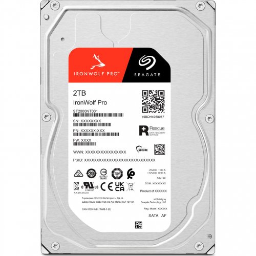 Жорсткий диск Seagate IronWolf Pro 2TB 256MB 7200RPM 3.5" (ST2000NT001) купити в Україні | Telemart фото