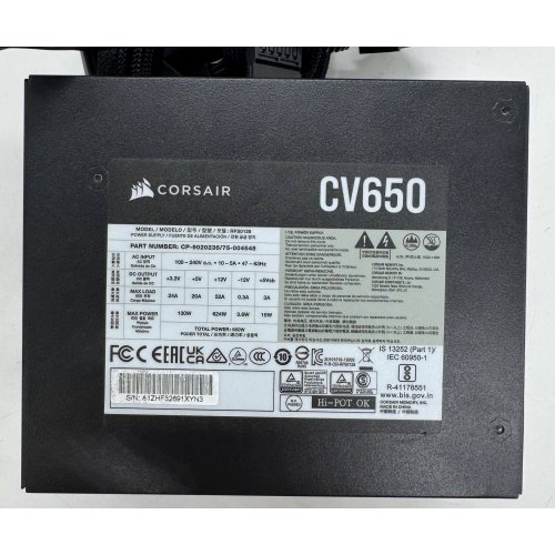 Блок живлення Corsair CV650 650W (CP-9020236-EU) (Відновлено продавцем, 903754) купити в Україні | Telemart фото