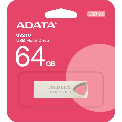Накопичувач ADATA UV210 64GB USB 2.0 (AUV210-64G-RGD) Silver купити в Україні | Telemart фото
