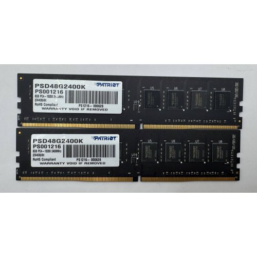 Озп Patriot DDR4 8GB (2x4GB) 2400Mhz Signature Line (PSD48G2400K) (Відновлено продавцем, 903823) купити в Україні | Telemart фото