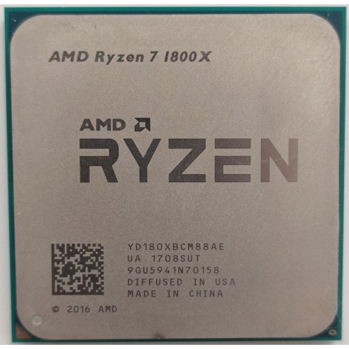 Процессор AMD Ryzen 7 1800X 3.6(4.0)GHz 16MB sAM4 Tray (YD180XBCM88AE) (Восстановлено продавцом, 903843) купить в Украине | Telemart фото