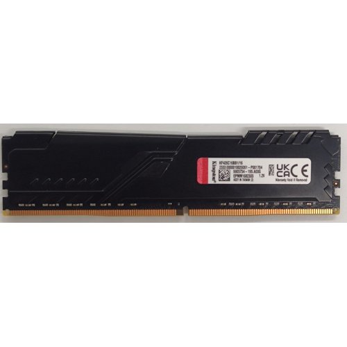 Озу Kingston DDR4 16GB 2666Mhz FURY Beast Black (KF426C16BB1/16) (Восстановлено продавцом, 903856) купить в Украине | Telemart фото